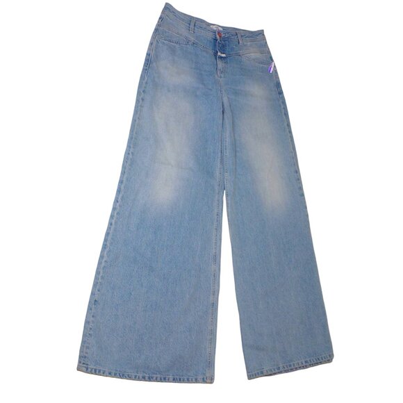 🆕 CLOSED Flared-X Wide Leg High Rise Denim Jeans 31 - Picture 9 of 13
